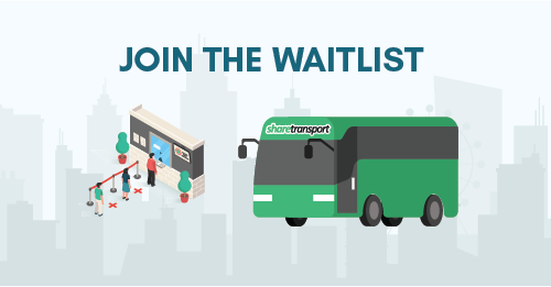 Join the waitlist to resume your ShareTransport Route