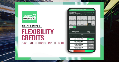 Introducing a new Credit System to Sharetransport Bus Passes for all your favourite bus routes!